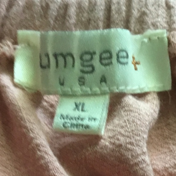 Umgee Boho fringed linen cotton peach pink blouse top size xl NEW - Picture 4 of 5